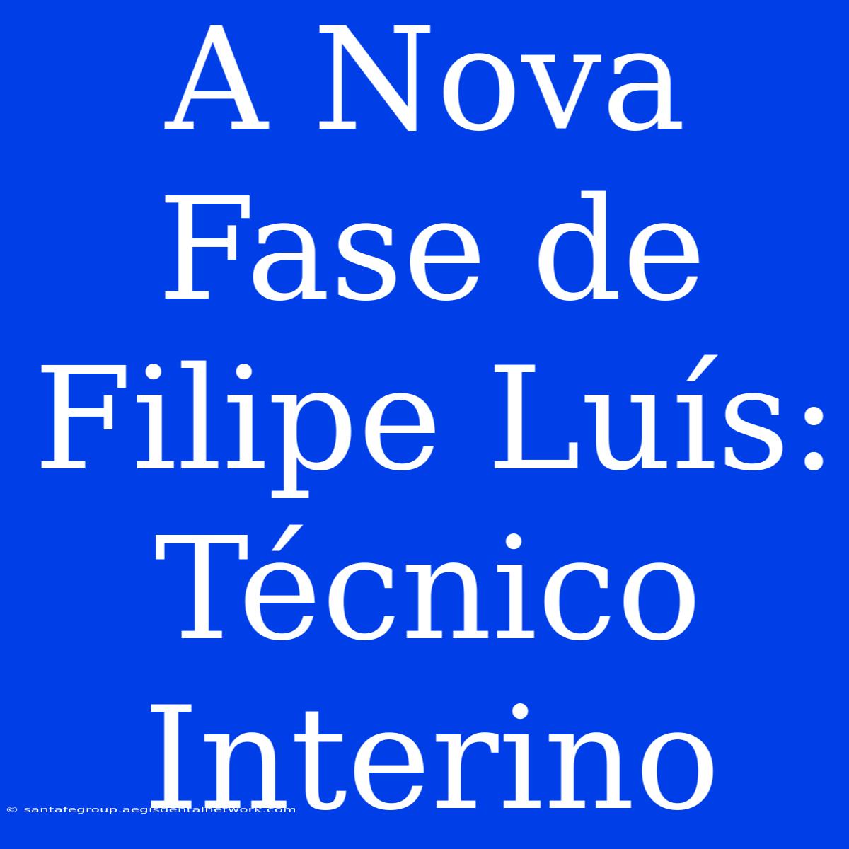 A Nova Fase De Filipe Luís: Técnico Interino