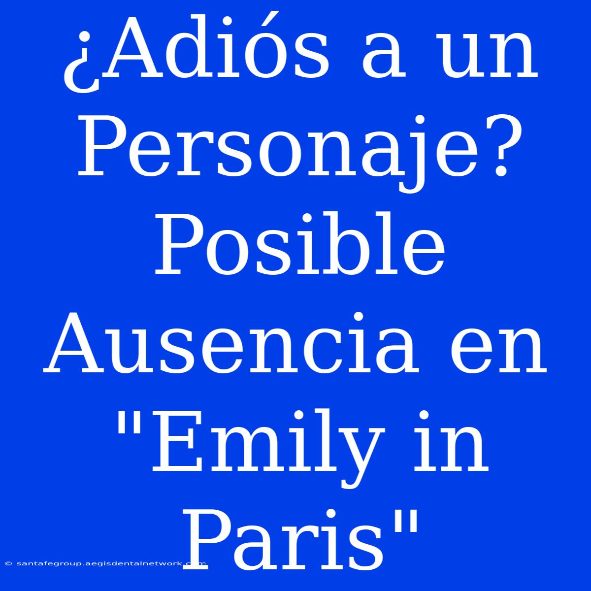 ¿Adiós A Un Personaje? Posible Ausencia En 