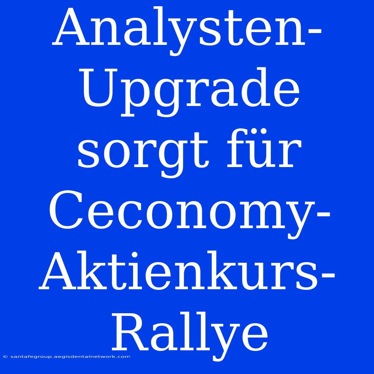 Analysten-Upgrade Sorgt Für Ceconomy-Aktienkurs-Rallye 