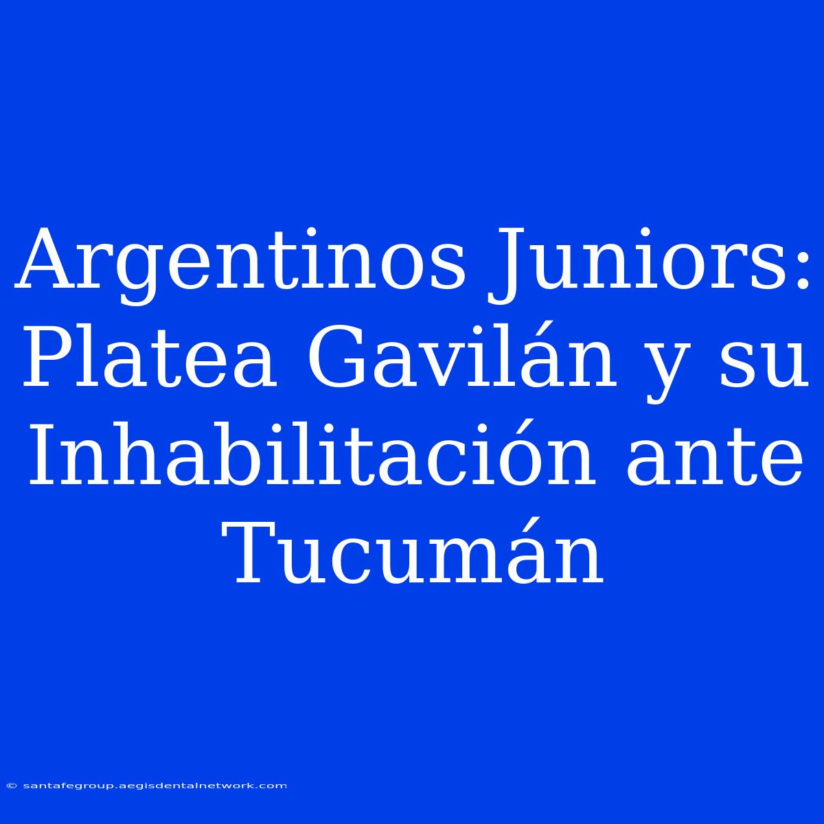 Argentinos Juniors: Platea Gavilán Y Su Inhabilitación Ante Tucumán