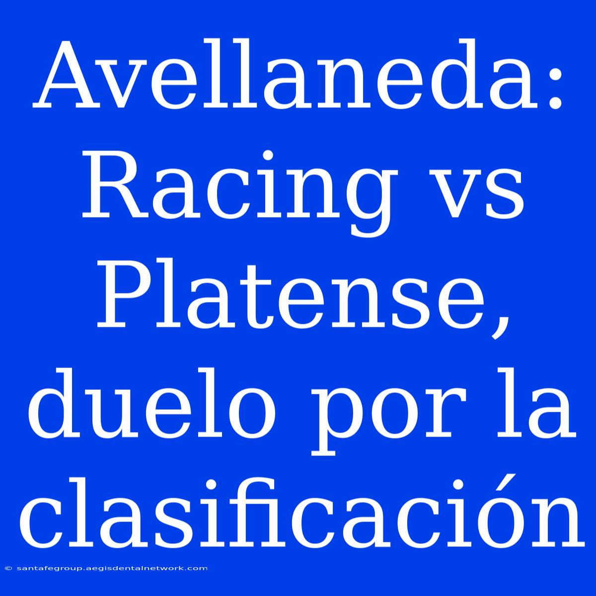 Avellaneda: Racing Vs Platense, Duelo Por La Clasificación 