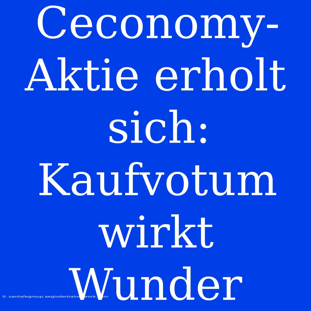 Ceconomy-Aktie Erholt Sich: Kaufvotum Wirkt Wunder