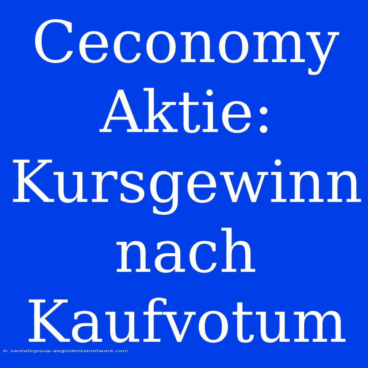 Ceconomy Aktie: Kursgewinn Nach Kaufvotum 