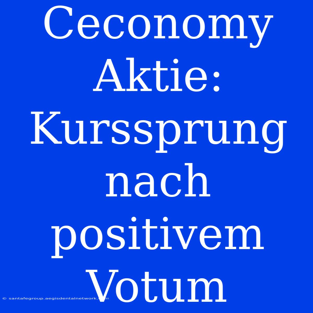 Ceconomy Aktie: Kurssprung Nach Positivem Votum