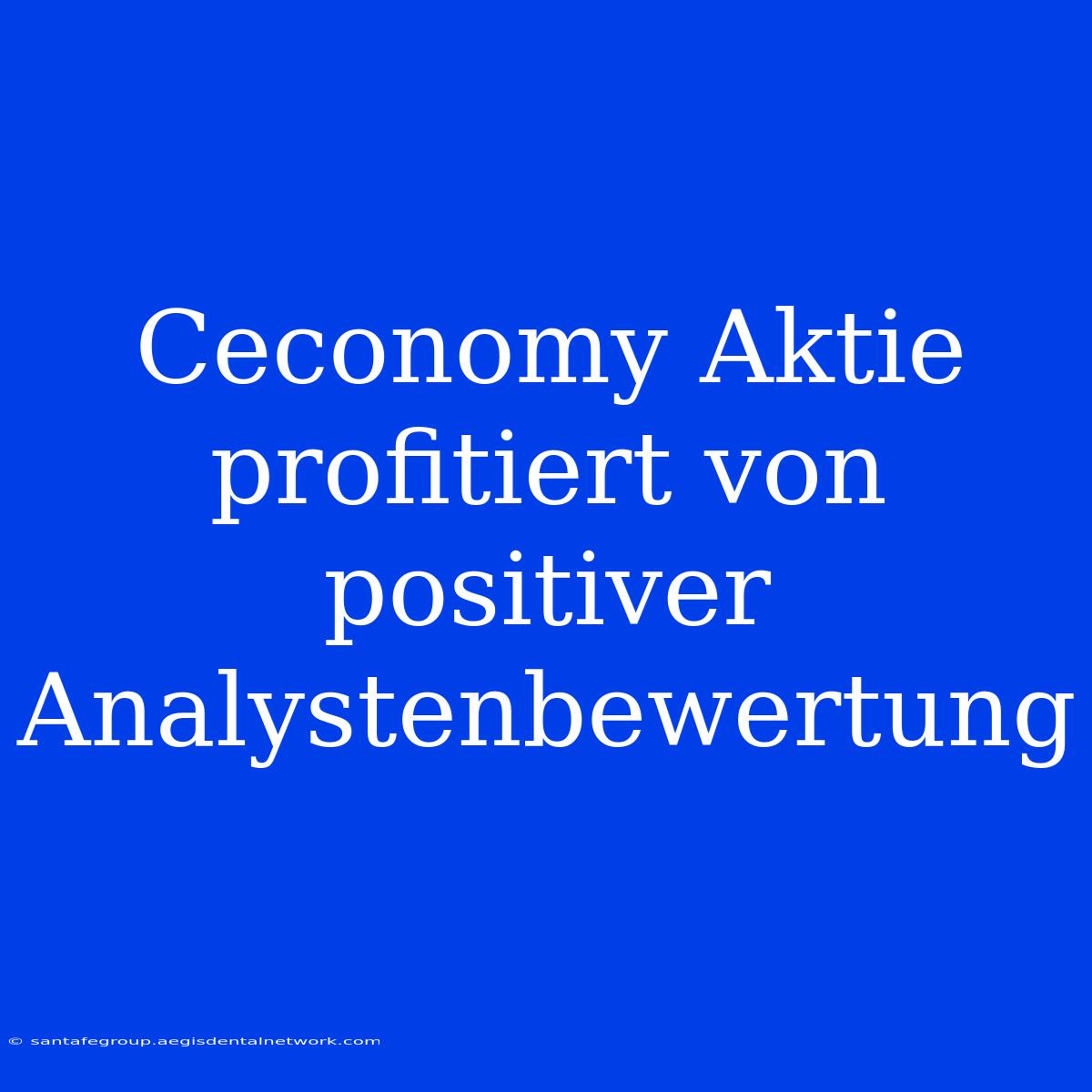 Ceconomy Aktie Profitiert Von Positiver Analystenbewertung