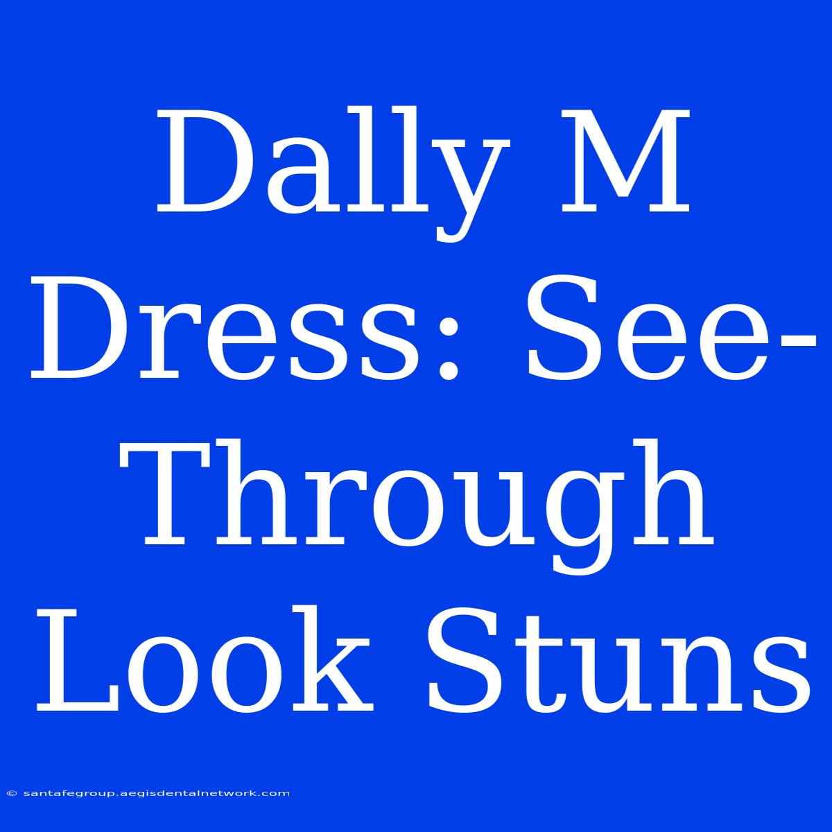 Dally M Dress: See-Through Look Stuns