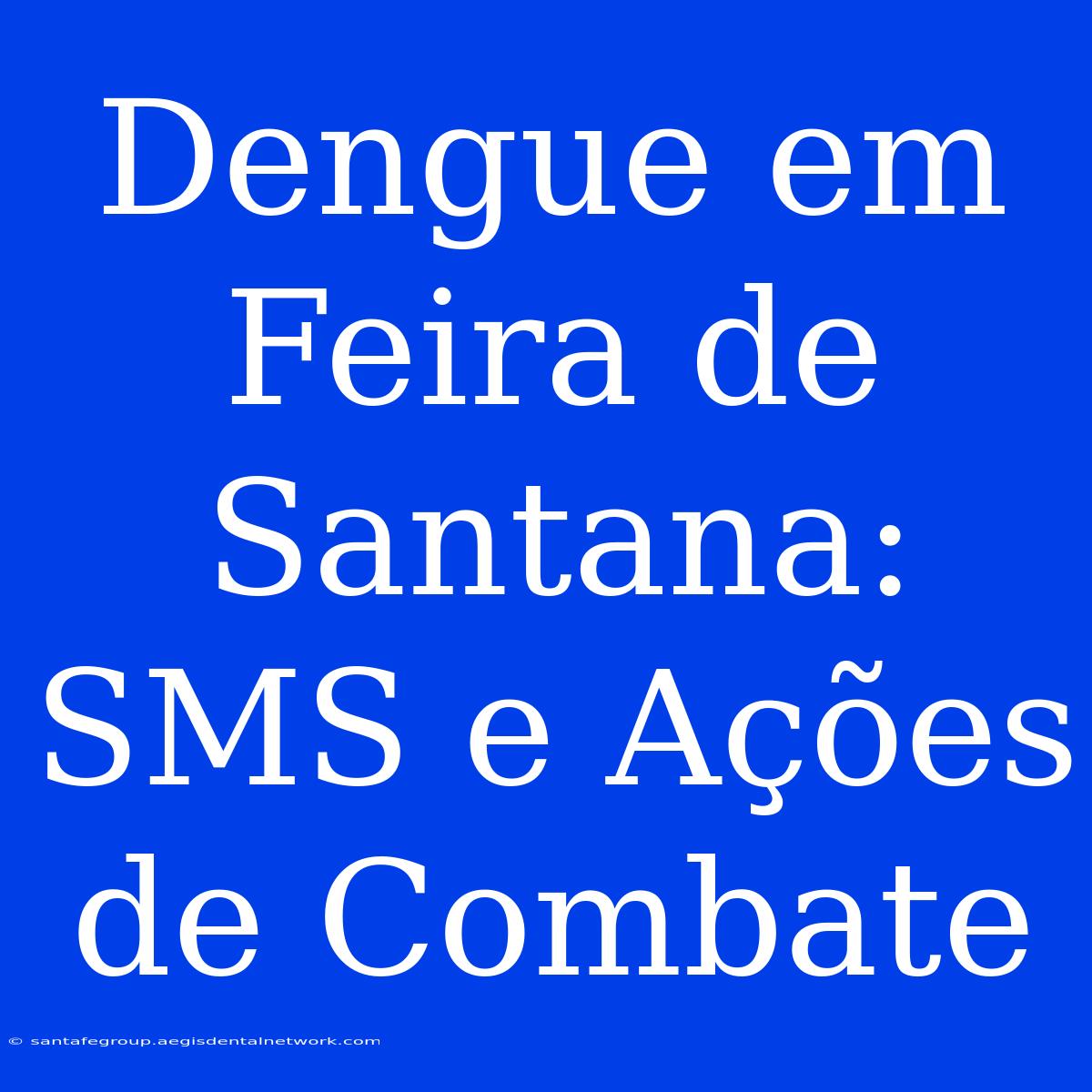 Dengue Em Feira De Santana: SMS E Ações De Combate