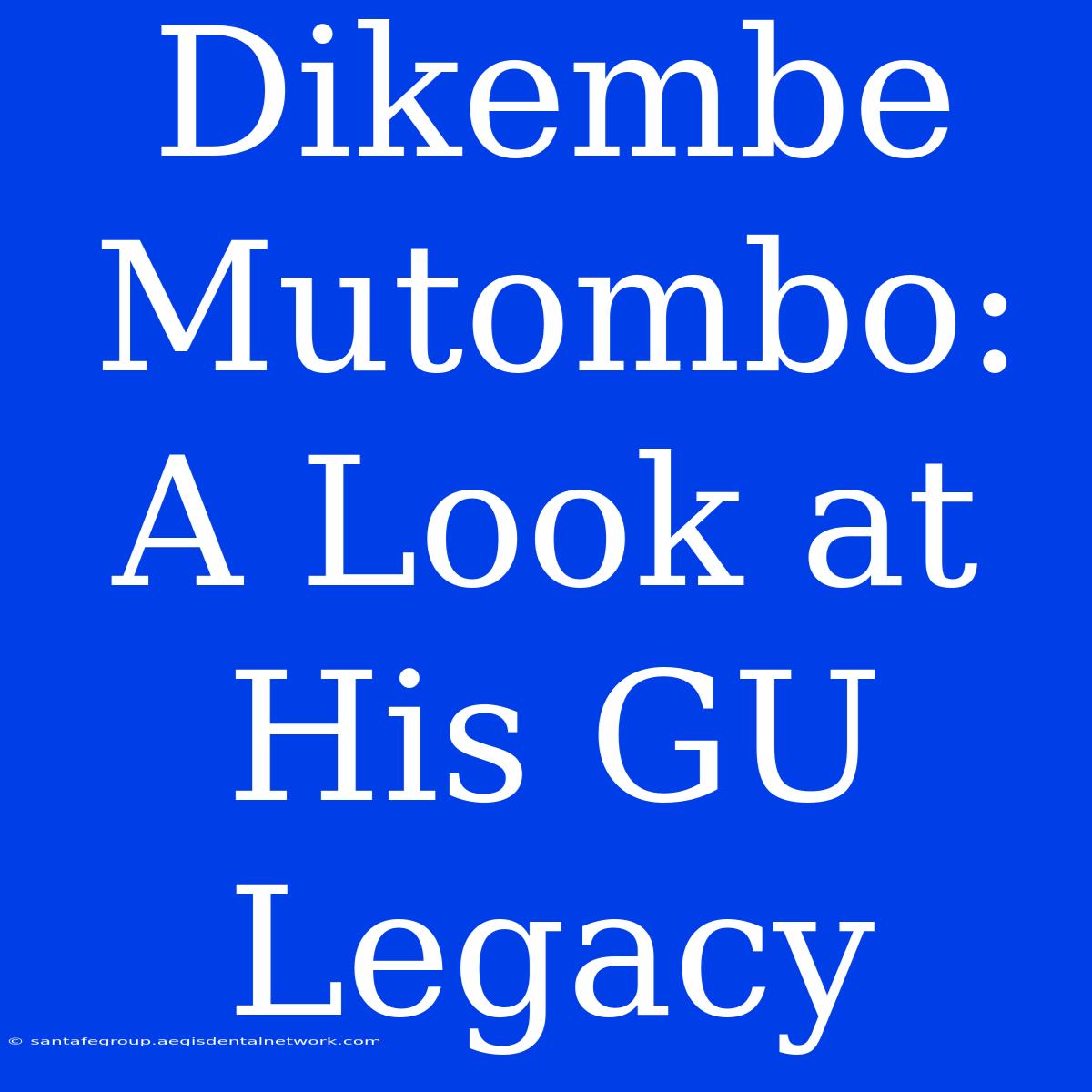 Dikembe Mutombo: A Look At His GU Legacy