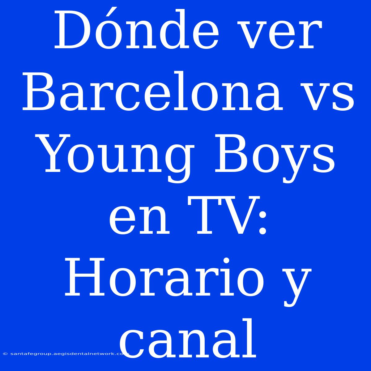 Dónde Ver Barcelona Vs Young Boys En TV: Horario Y Canal