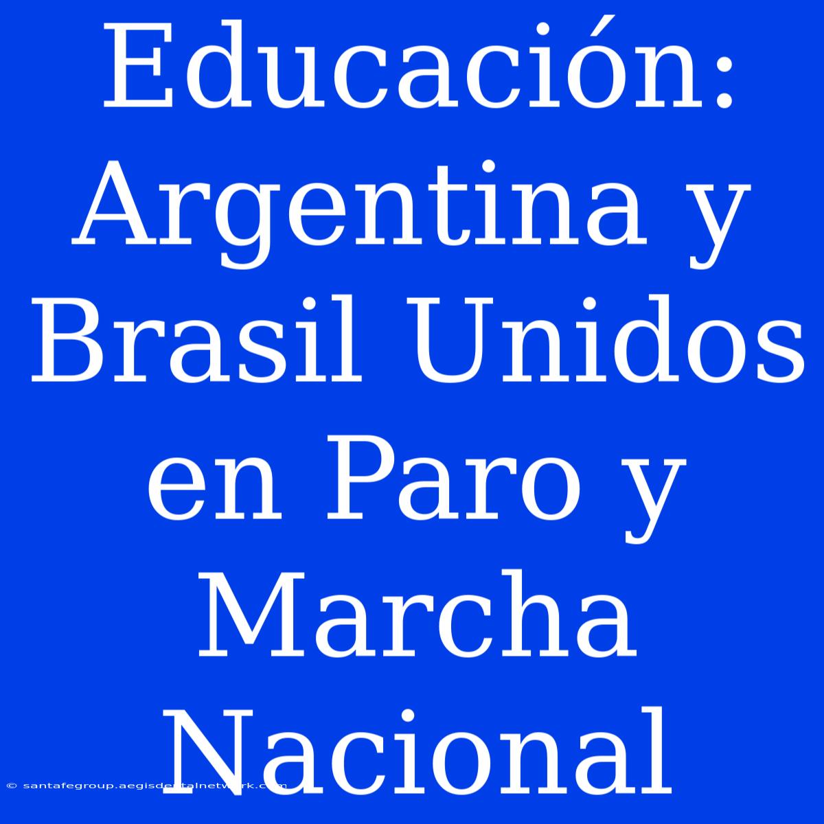 Educación: Argentina Y Brasil Unidos En Paro Y Marcha Nacional