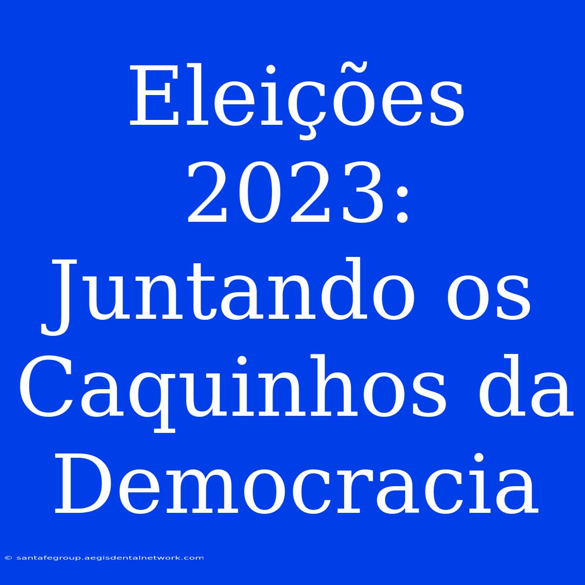 Eleições 2023: Juntando Os Caquinhos Da Democracia