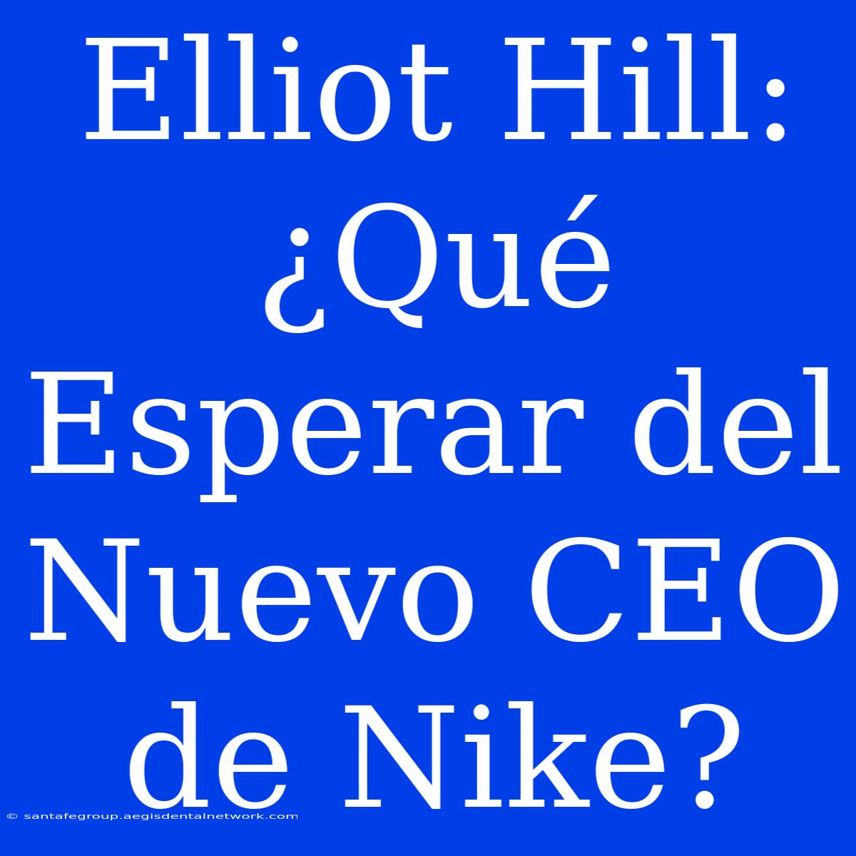 Elliot Hill: ¿Qué Esperar Del Nuevo CEO De Nike?