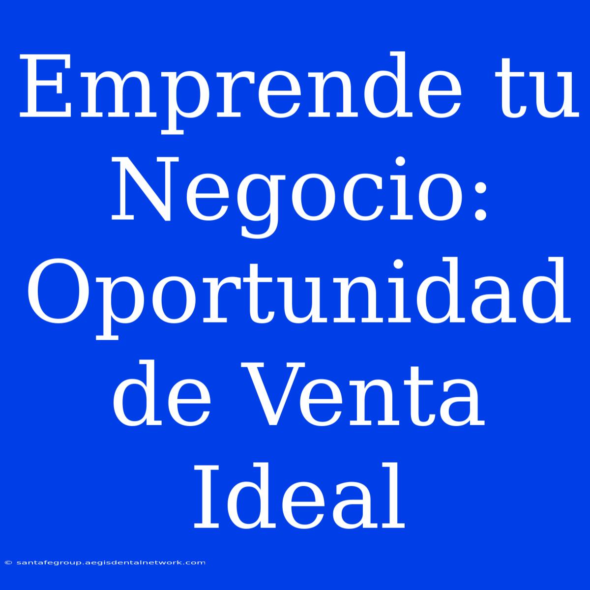 Emprende Tu Negocio: Oportunidad De Venta Ideal