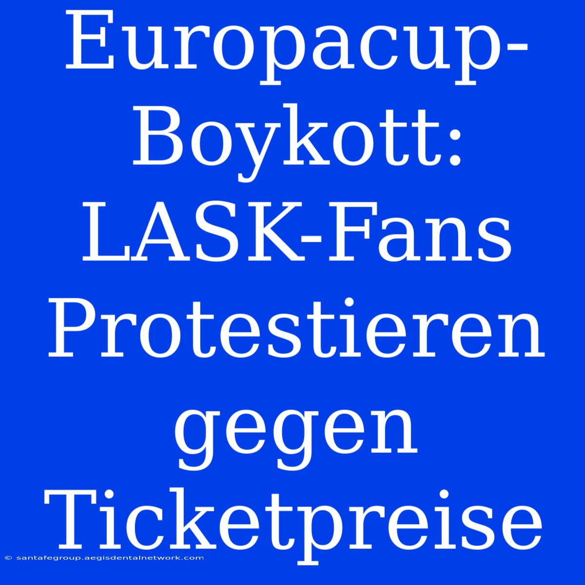 Europacup-Boykott: LASK-Fans Protestieren Gegen Ticketpreise 