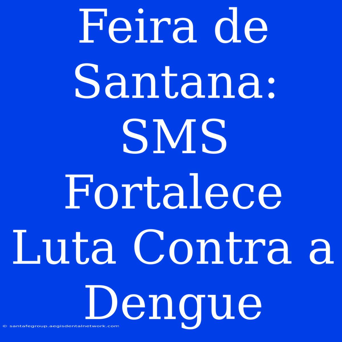 Feira De Santana: SMS Fortalece Luta Contra A Dengue 