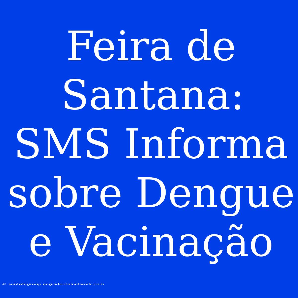 Feira De Santana: SMS Informa Sobre Dengue E Vacinação