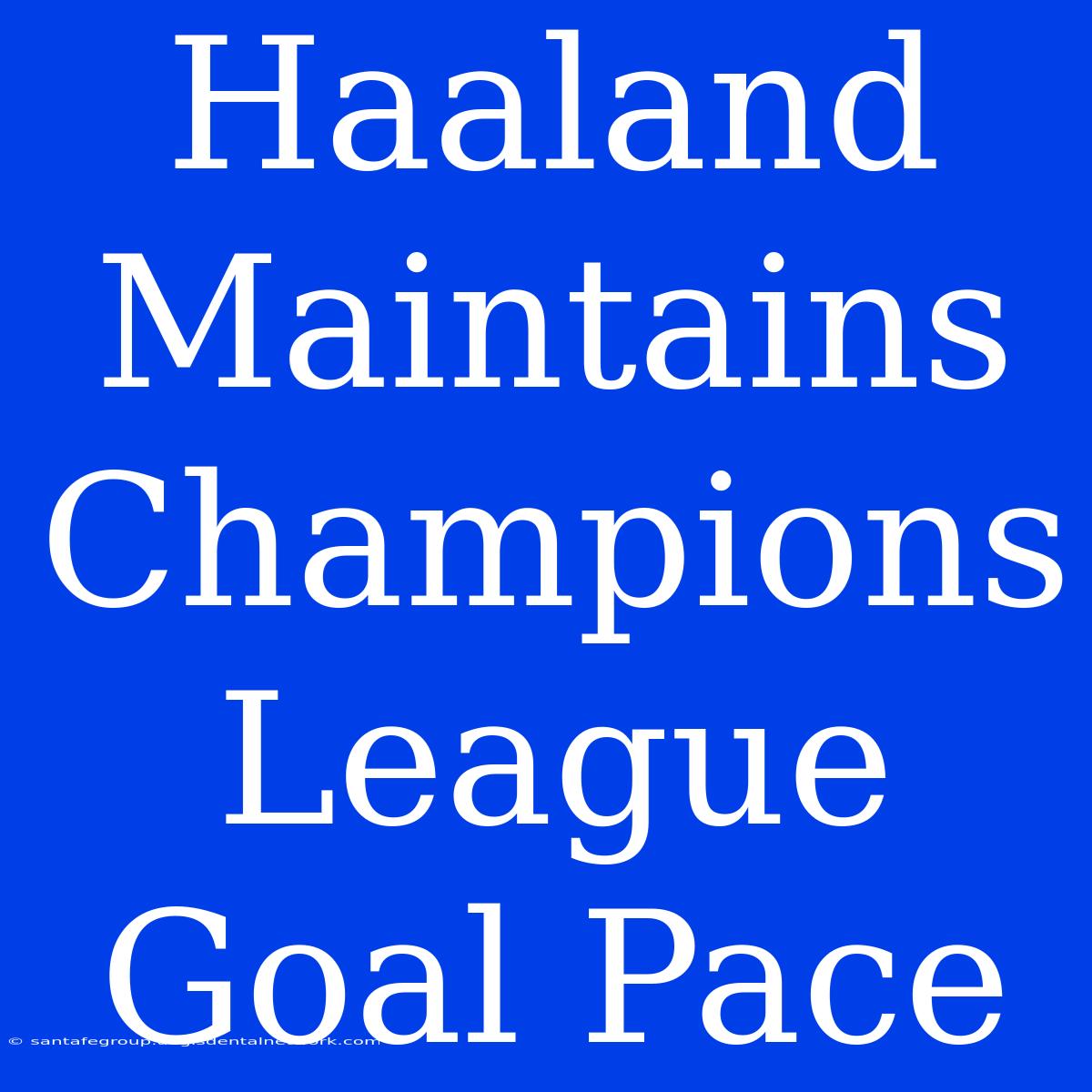 Haaland Maintains Champions League Goal Pace 