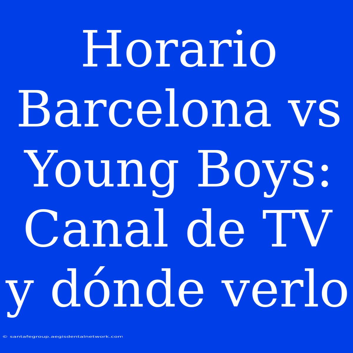 Horario Barcelona Vs Young Boys: Canal De TV Y Dónde Verlo