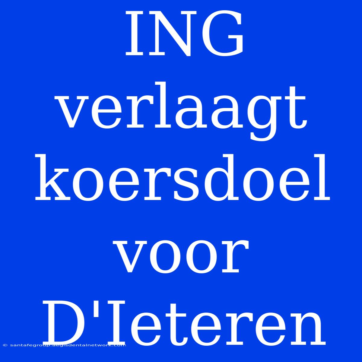 ING Verlaagt Koersdoel Voor D'Ieteren