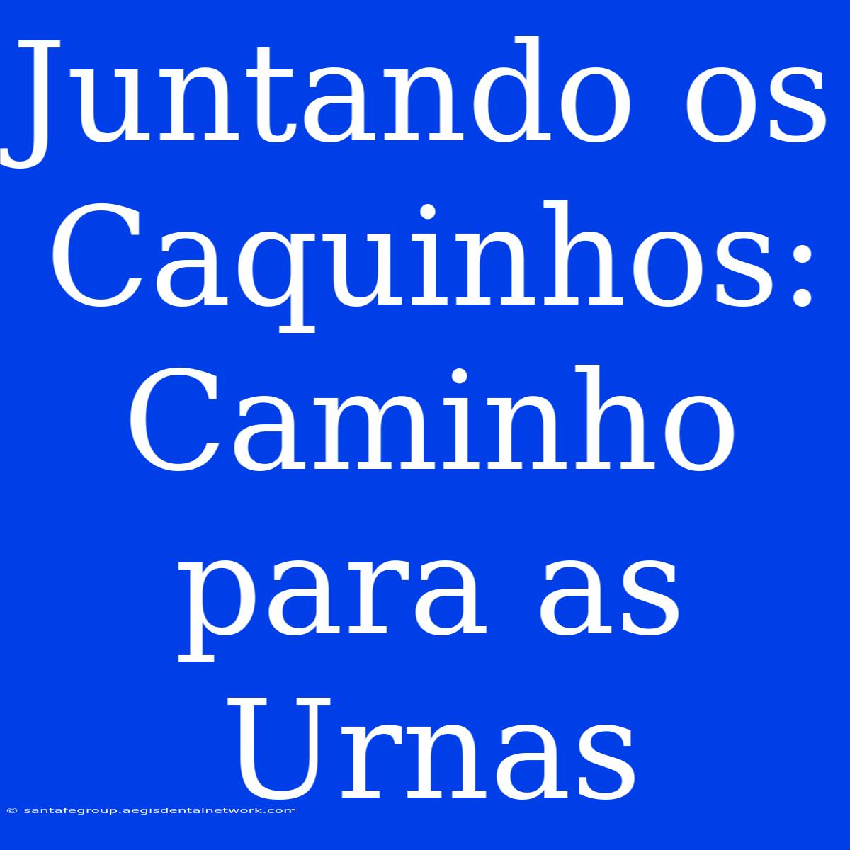 Juntando Os Caquinhos: Caminho Para As Urnas