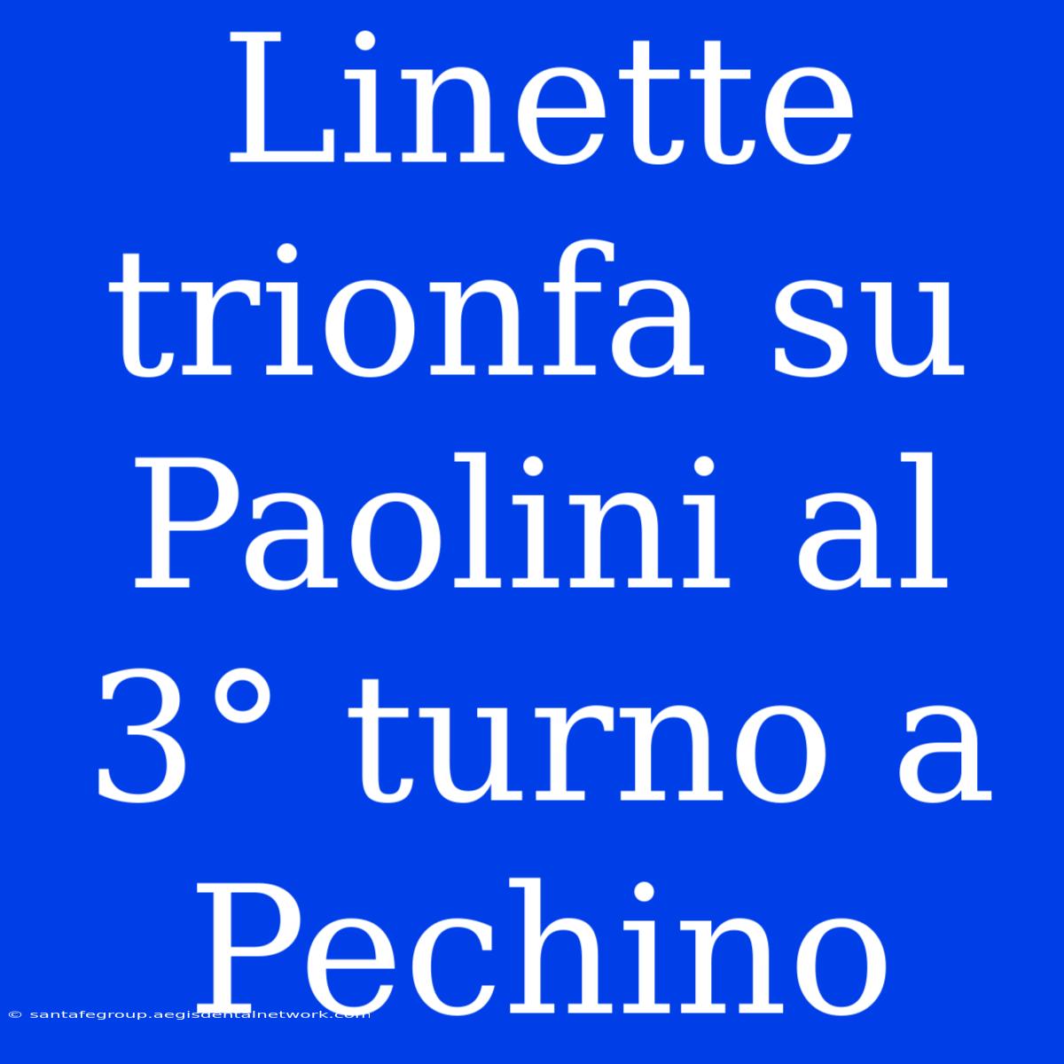 Linette Trionfa Su Paolini Al 3° Turno A Pechino