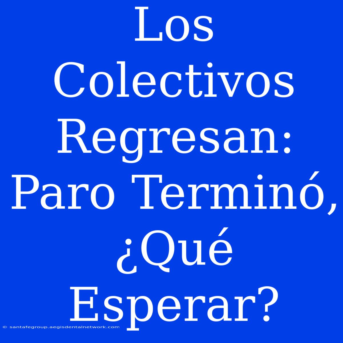 Los Colectivos Regresan: Paro Terminó, ¿Qué Esperar?