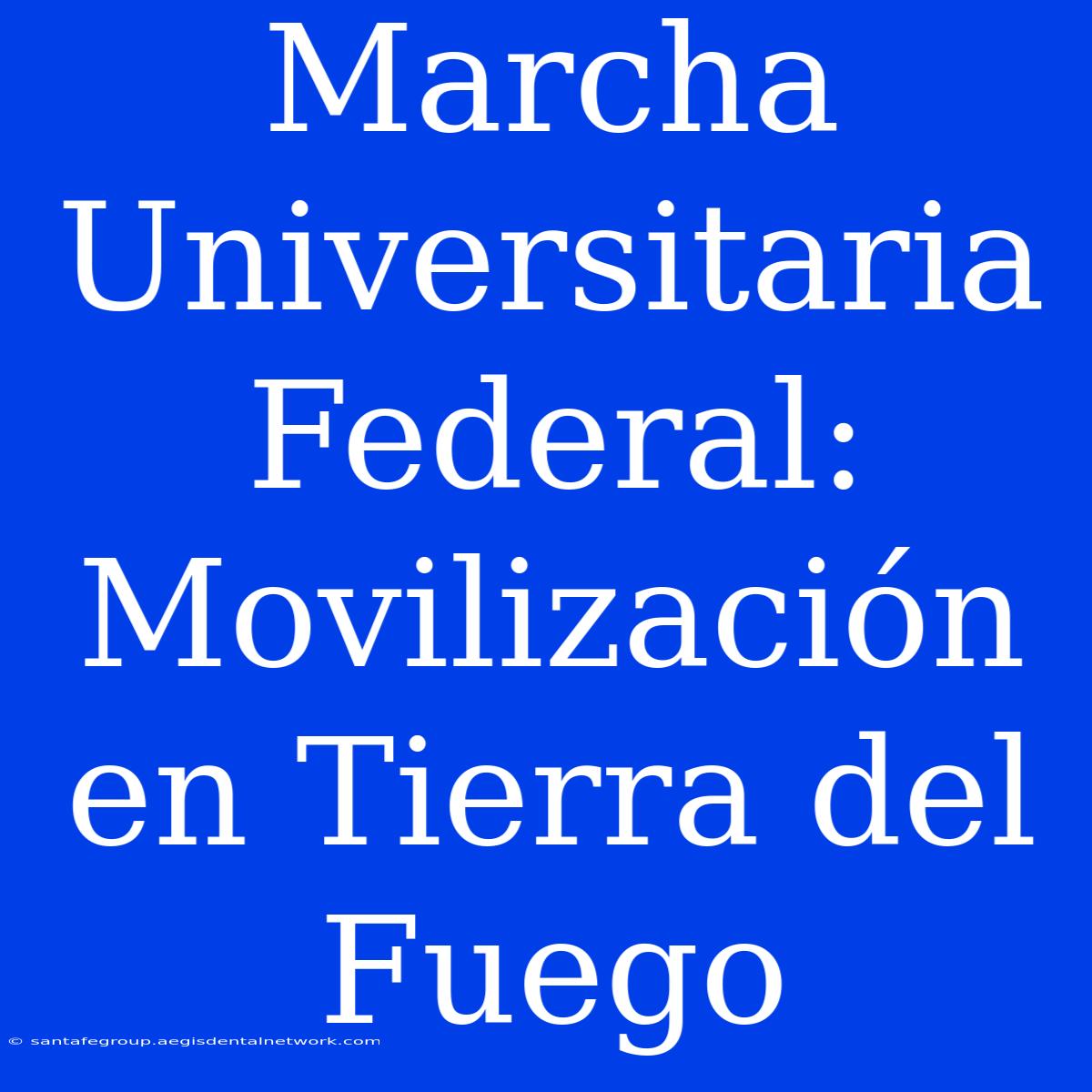 Marcha Universitaria Federal: Movilización En Tierra Del Fuego 