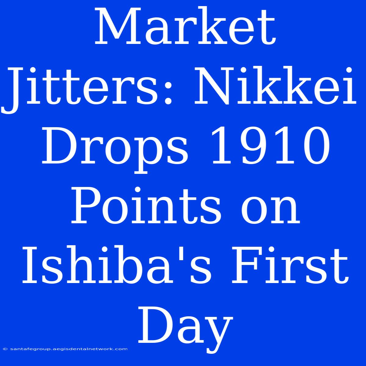 Market Jitters: Nikkei Drops 1910 Points On Ishiba's First Day 