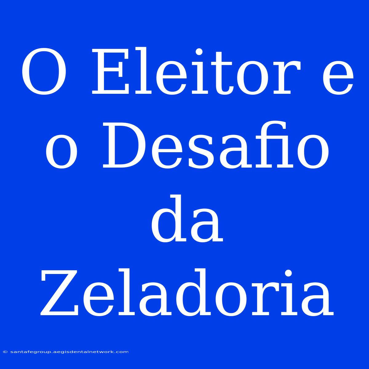 O Eleitor E O Desafio Da Zeladoria