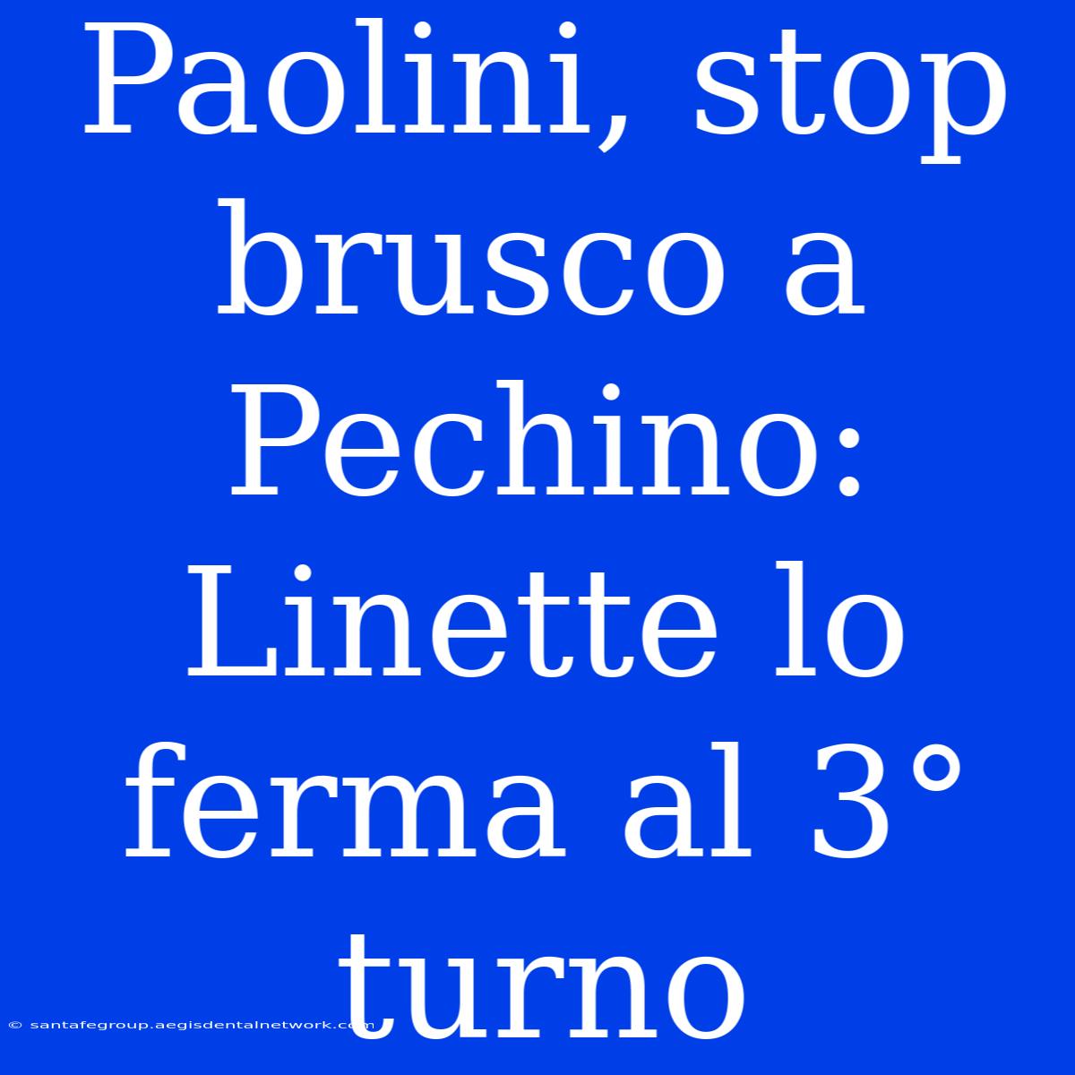 Paolini, Stop Brusco A Pechino: Linette Lo Ferma Al 3° Turno