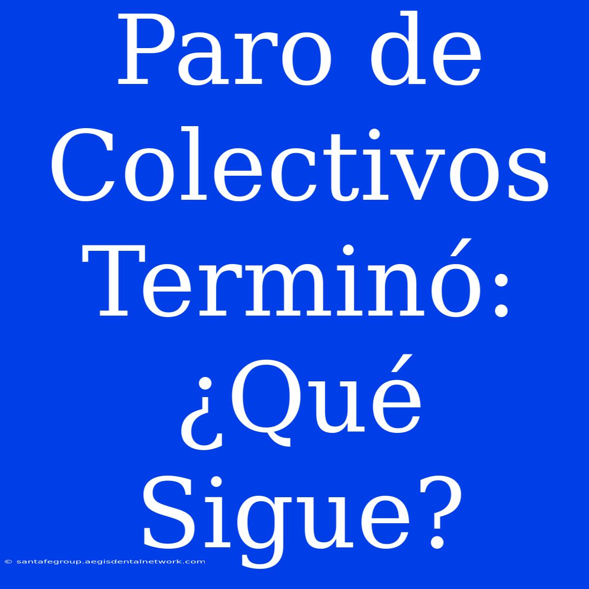 Paro De Colectivos Terminó: ¿Qué Sigue?