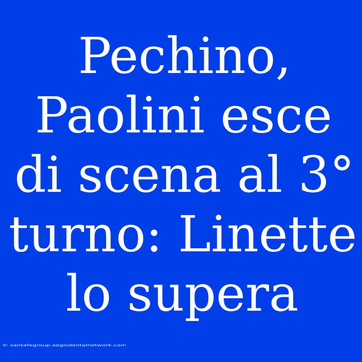 Pechino, Paolini Esce Di Scena Al 3° Turno: Linette Lo Supera