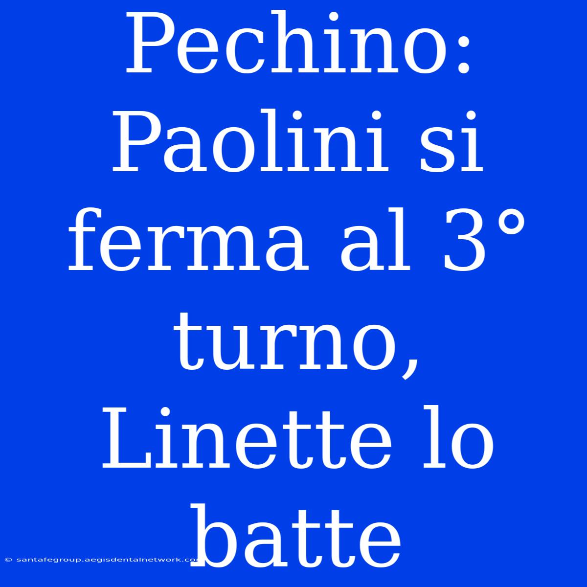 Pechino: Paolini Si Ferma Al 3° Turno, Linette Lo Batte