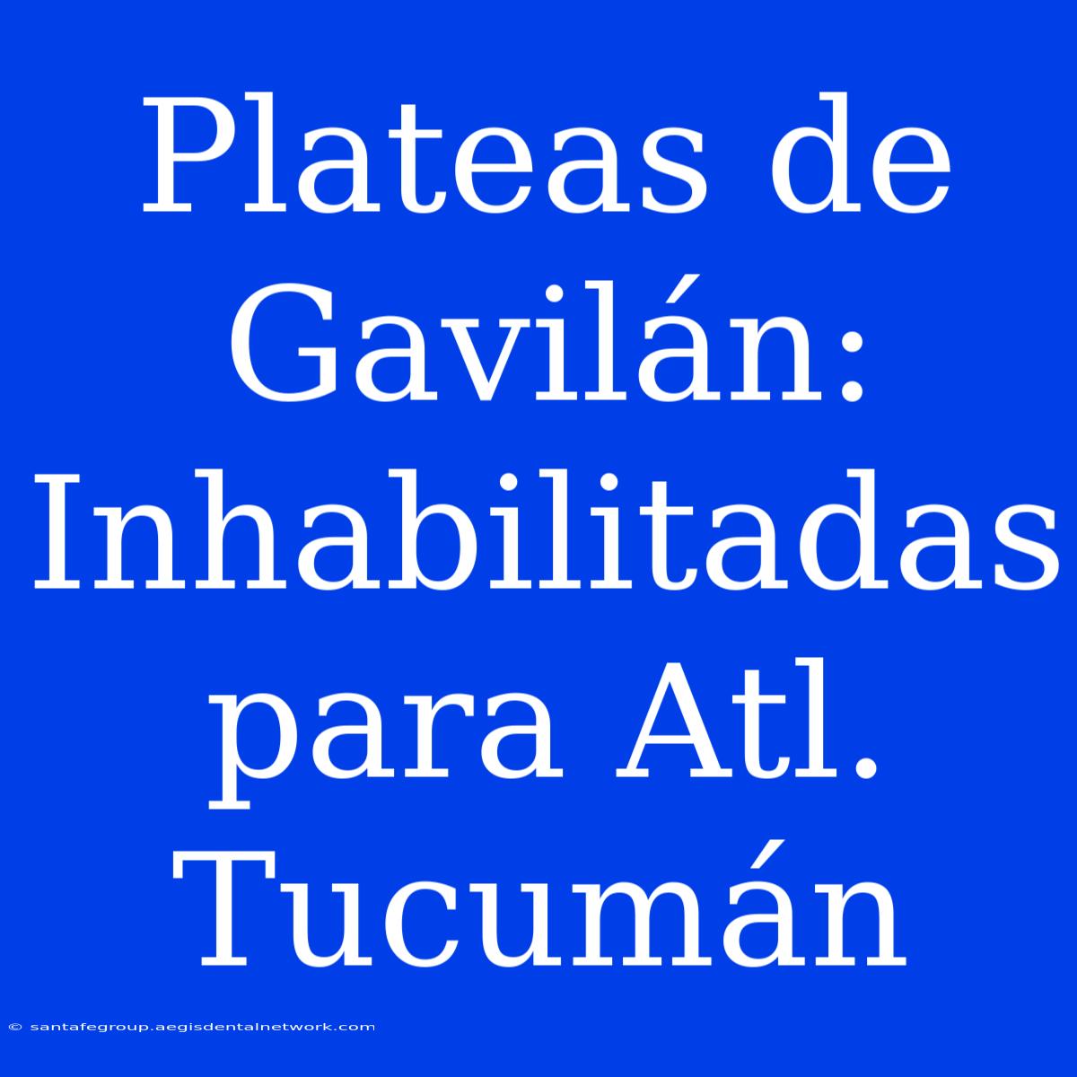 Plateas De Gavilán: Inhabilitadas Para Atl. Tucumán