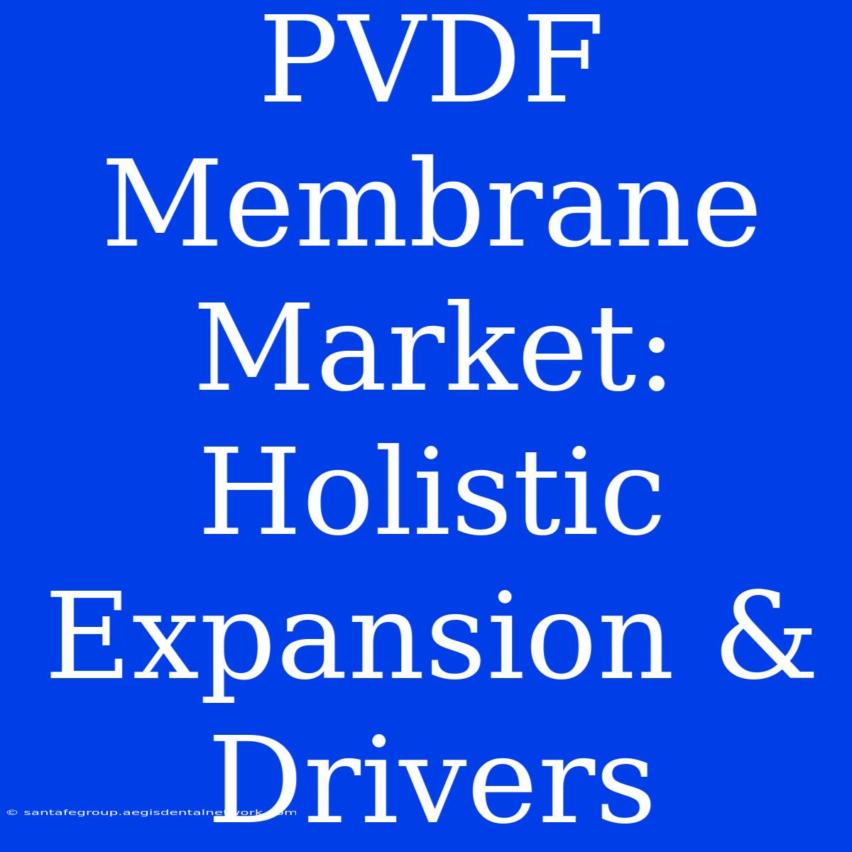 PVDF Membrane Market: Holistic Expansion & Drivers 