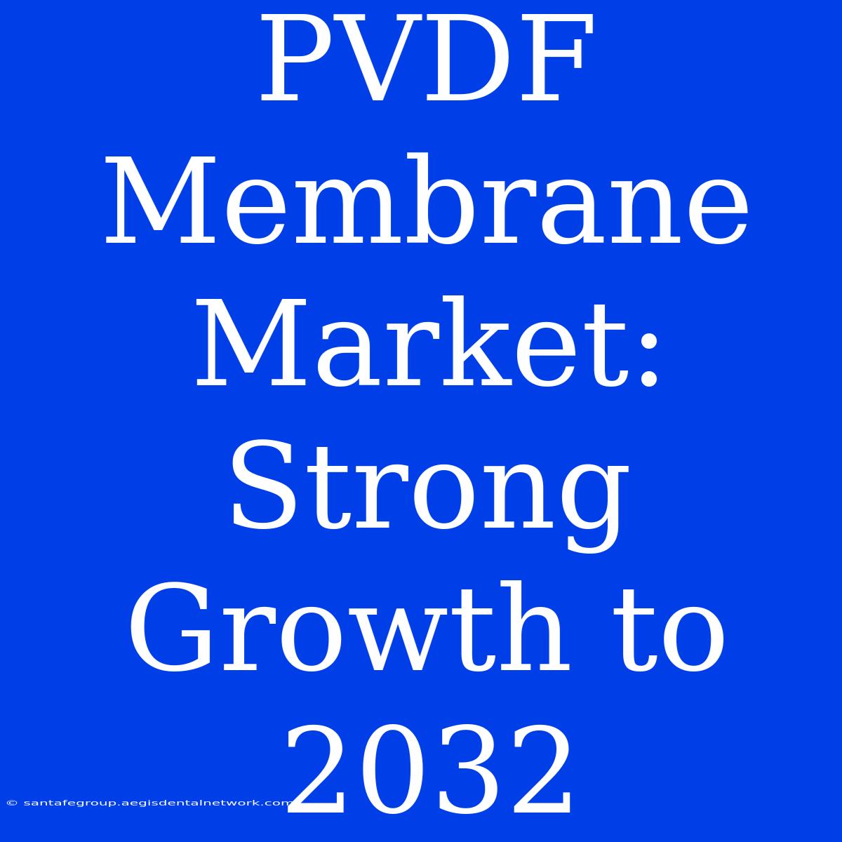 PVDF Membrane Market: Strong Growth To 2032