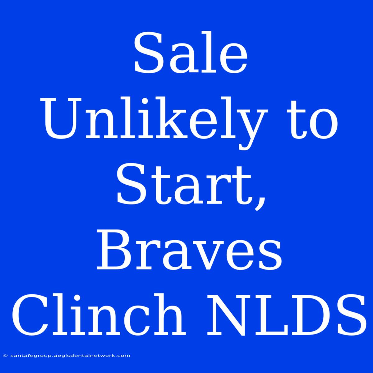 Sale Unlikely To Start, Braves Clinch NLDS