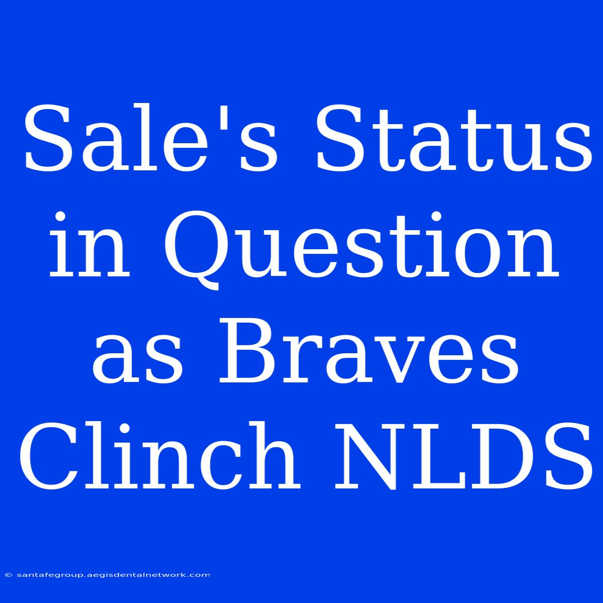 Sale's Status In Question As Braves Clinch NLDS 