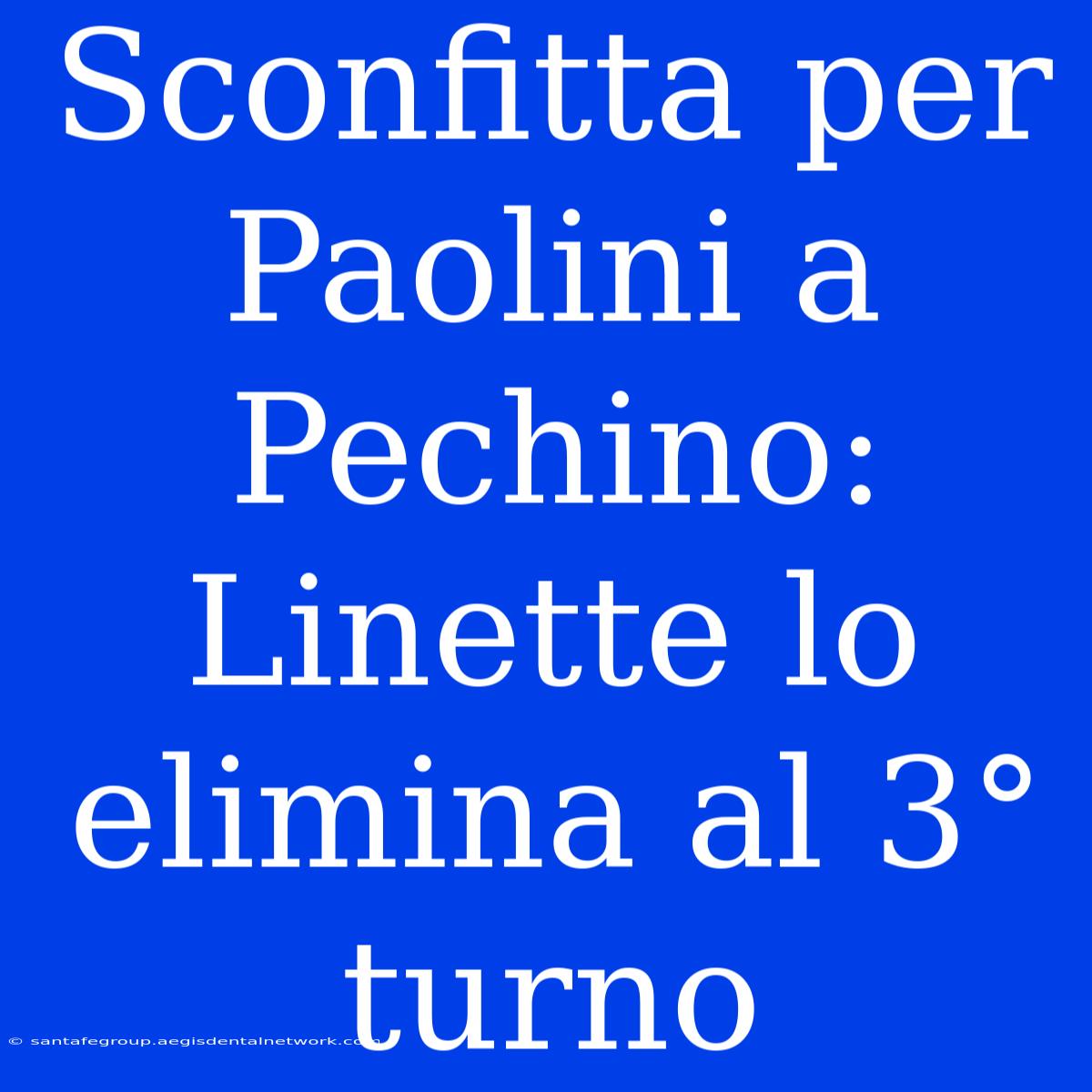 Sconfitta Per Paolini A Pechino: Linette Lo Elimina Al 3° Turno