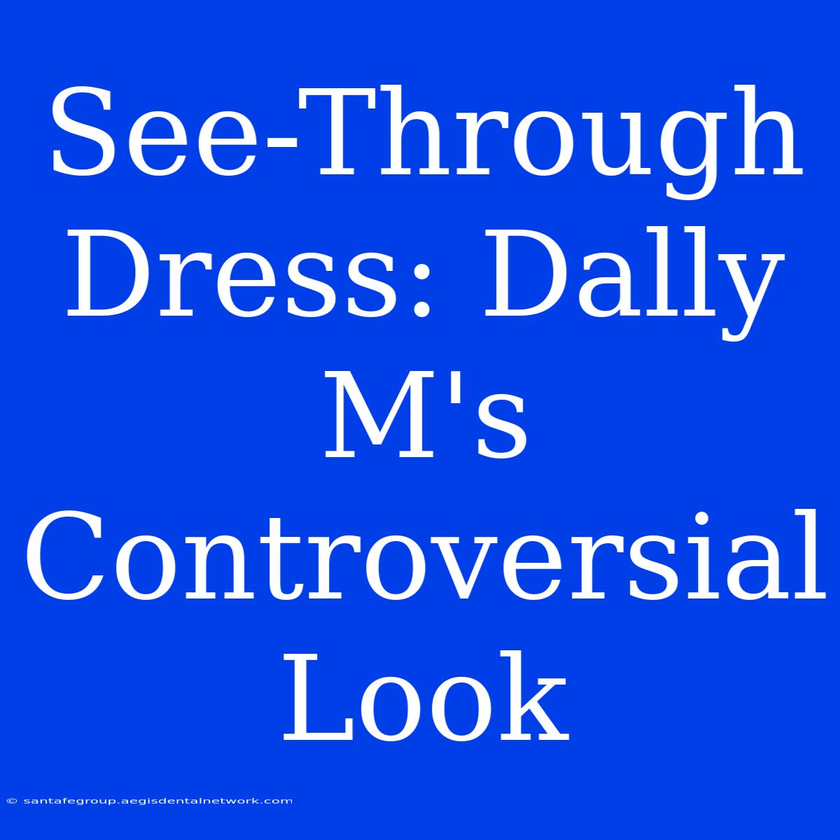 See-Through Dress: Dally M's Controversial Look