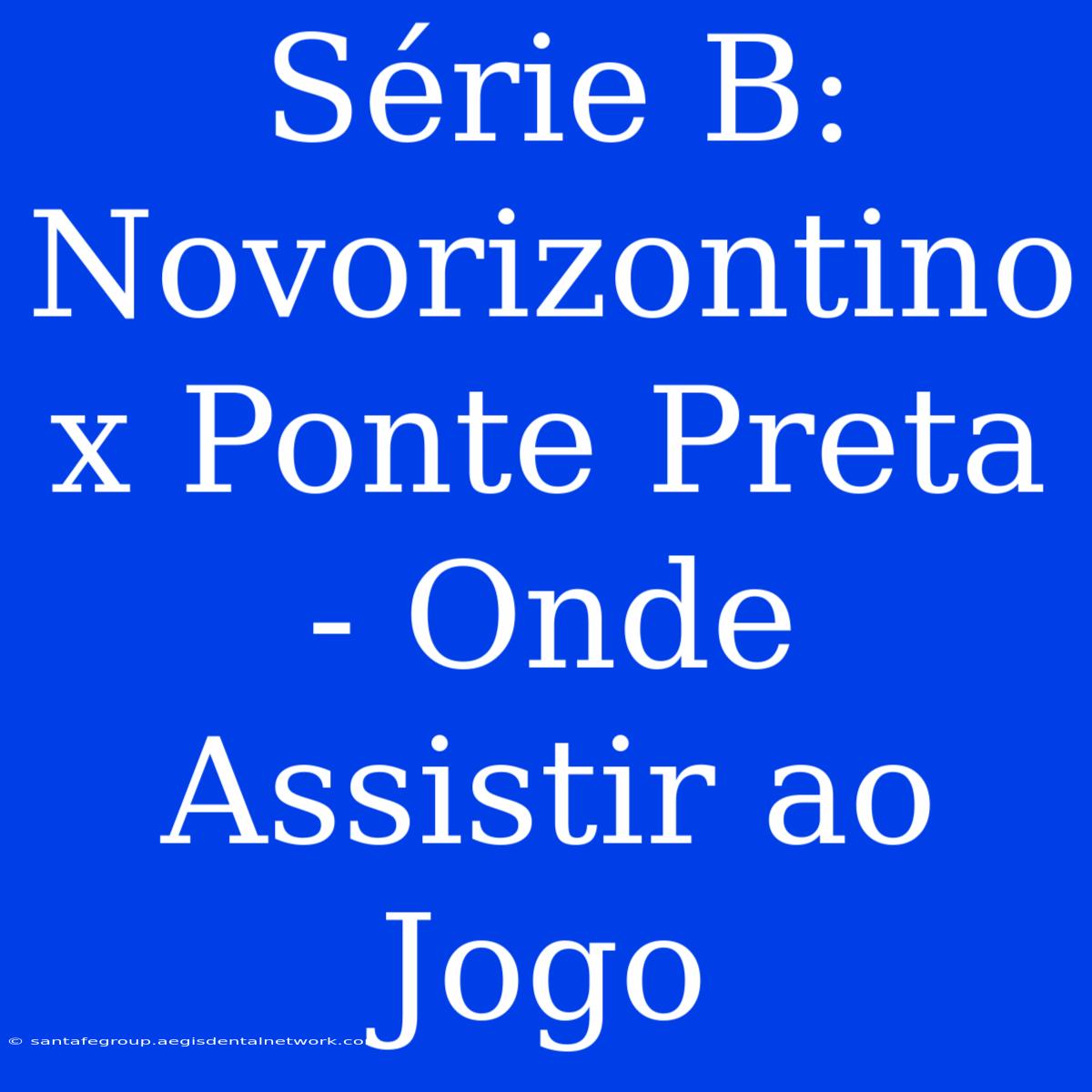 Série B: Novorizontino X Ponte Preta - Onde Assistir Ao Jogo