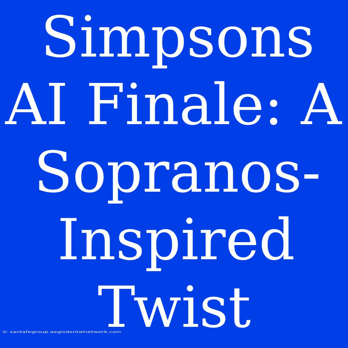 Simpsons AI Finale: A Sopranos-Inspired Twist