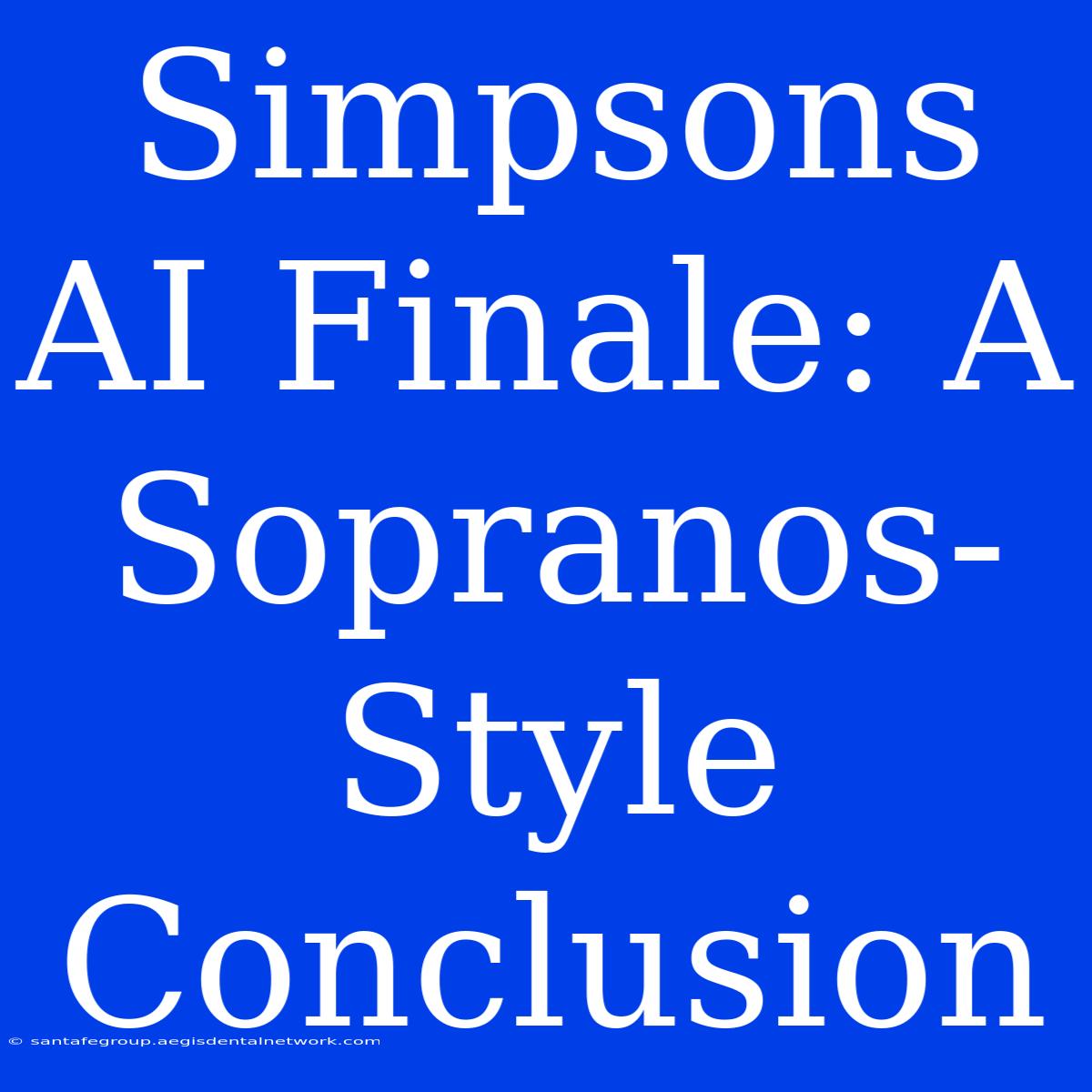 Simpsons AI Finale: A Sopranos-Style Conclusion 