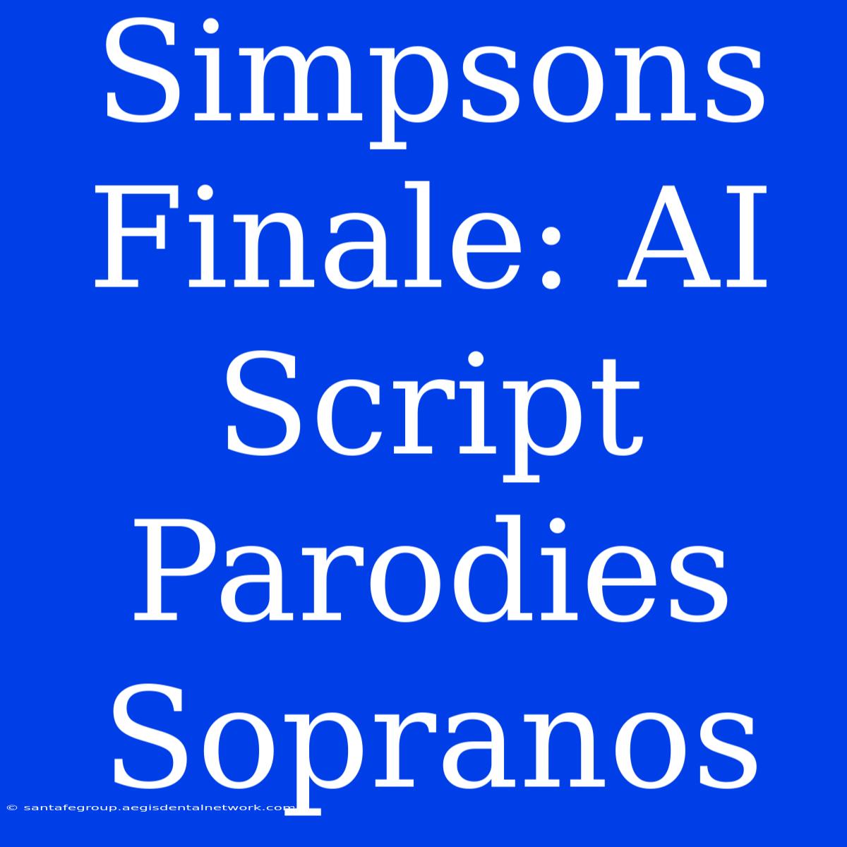 Simpsons Finale: AI Script Parodies Sopranos