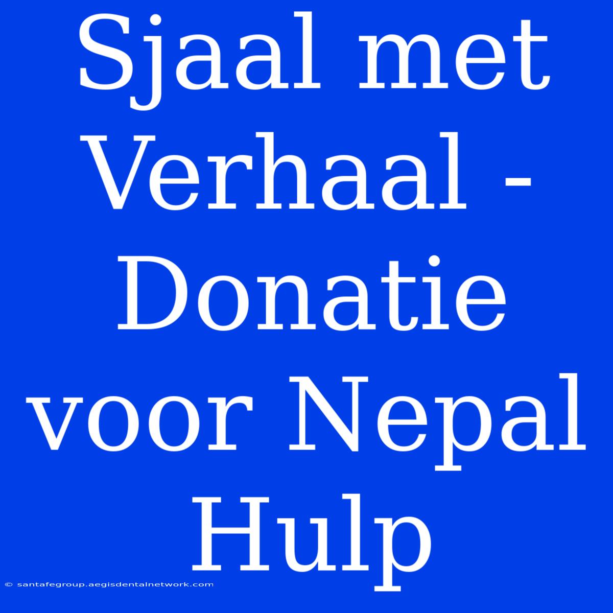 Sjaal Met Verhaal - Donatie Voor Nepal Hulp