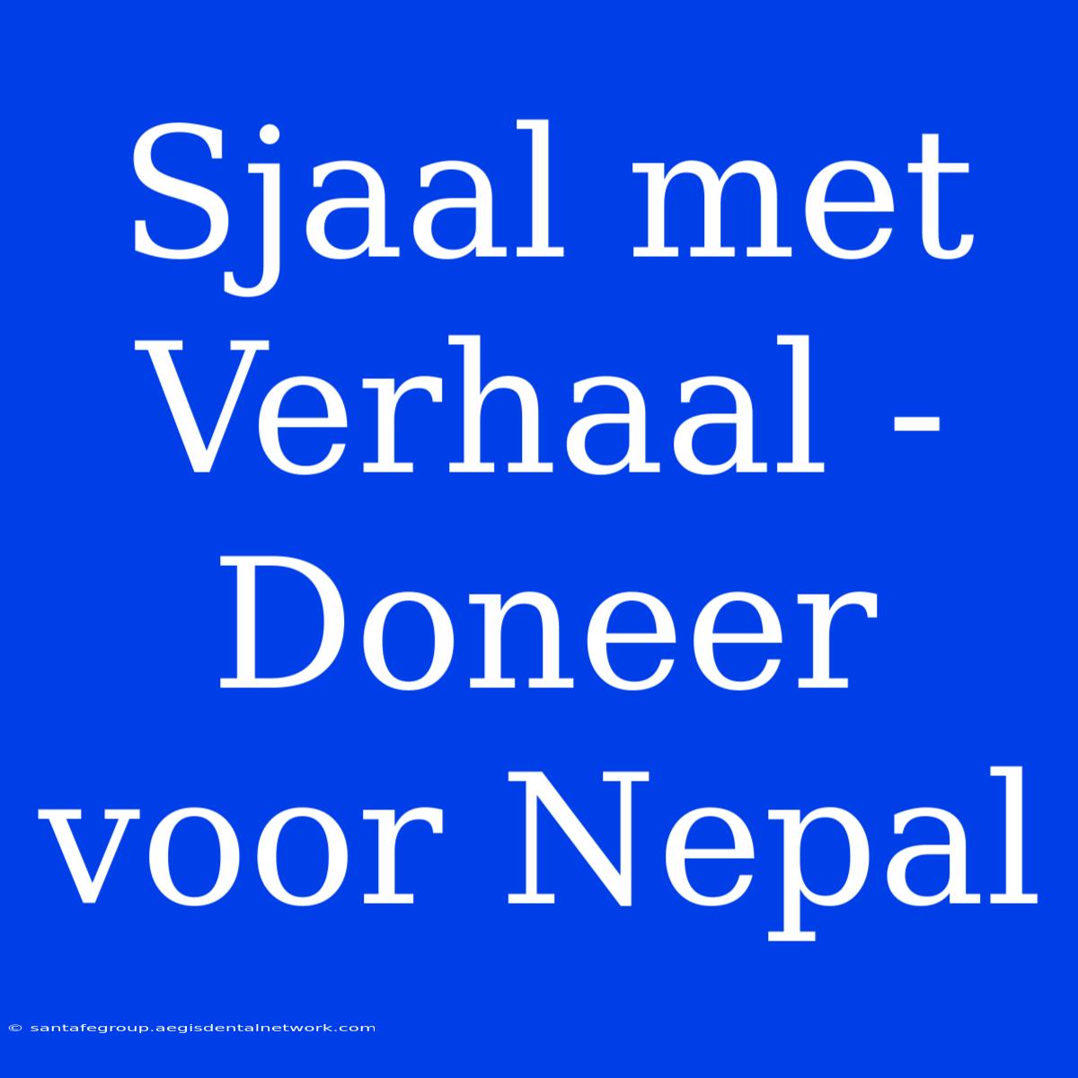 Sjaal Met Verhaal - Doneer Voor Nepal