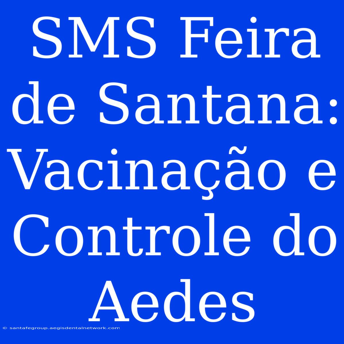 SMS Feira De Santana: Vacinação E Controle Do Aedes