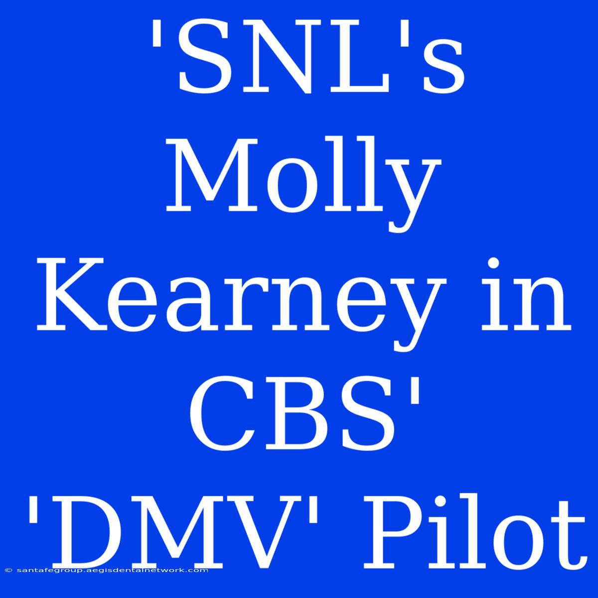 'SNL's Molly Kearney In CBS' 'DMV' Pilot