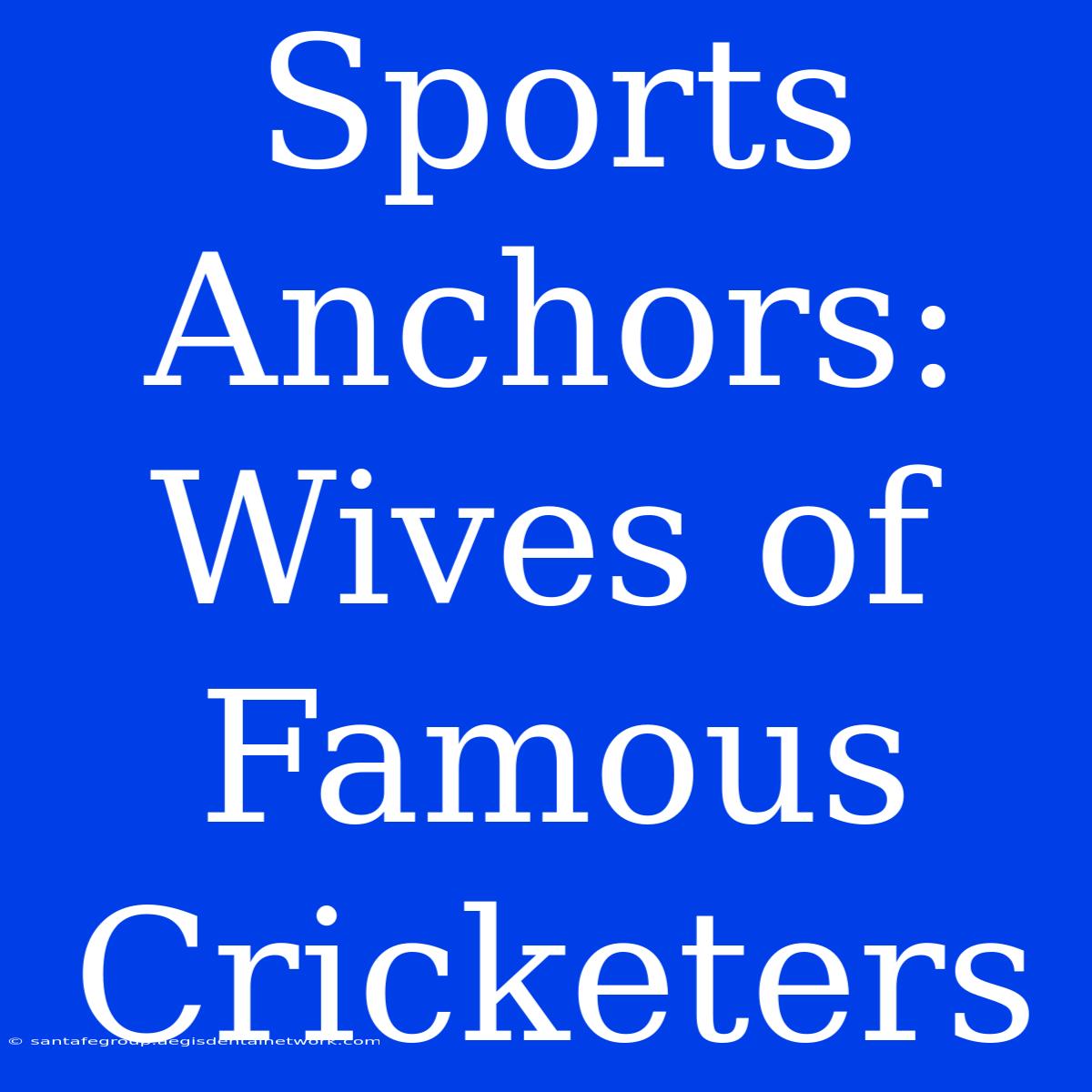 Sports Anchors: Wives Of Famous Cricketers