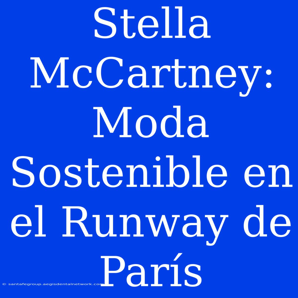 Stella McCartney:  Moda Sostenible En El Runway De París 